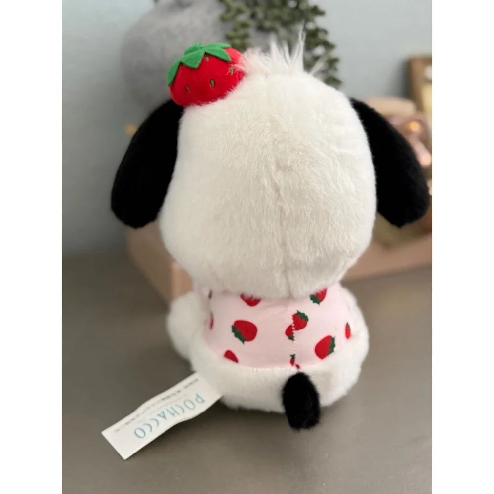 Sanrio Pochacco Strawberry Series Plush Pink Outfit 2025 Kawaii Japan Style